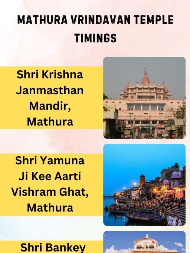 Mathura Vrindavan Temple Timings
